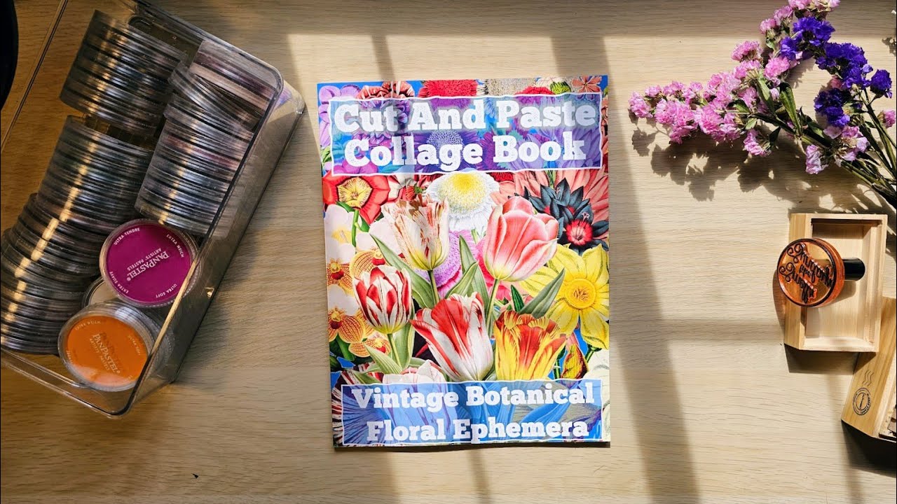 Cut and Paste Collage Book: Vintage Botanical Floral Ephemera