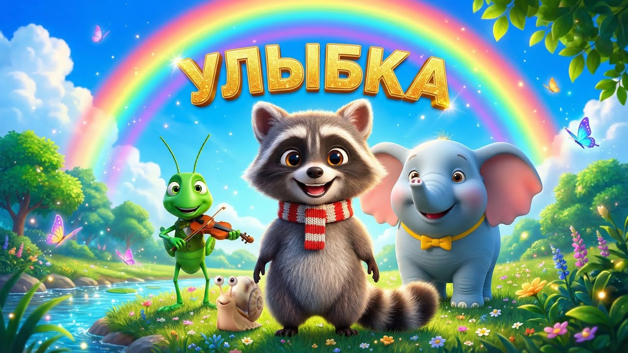 Улыбка😊 | От Улыбки Станет Всем Светлей | Крошка Енот | Детская песня | Песни для детей| 