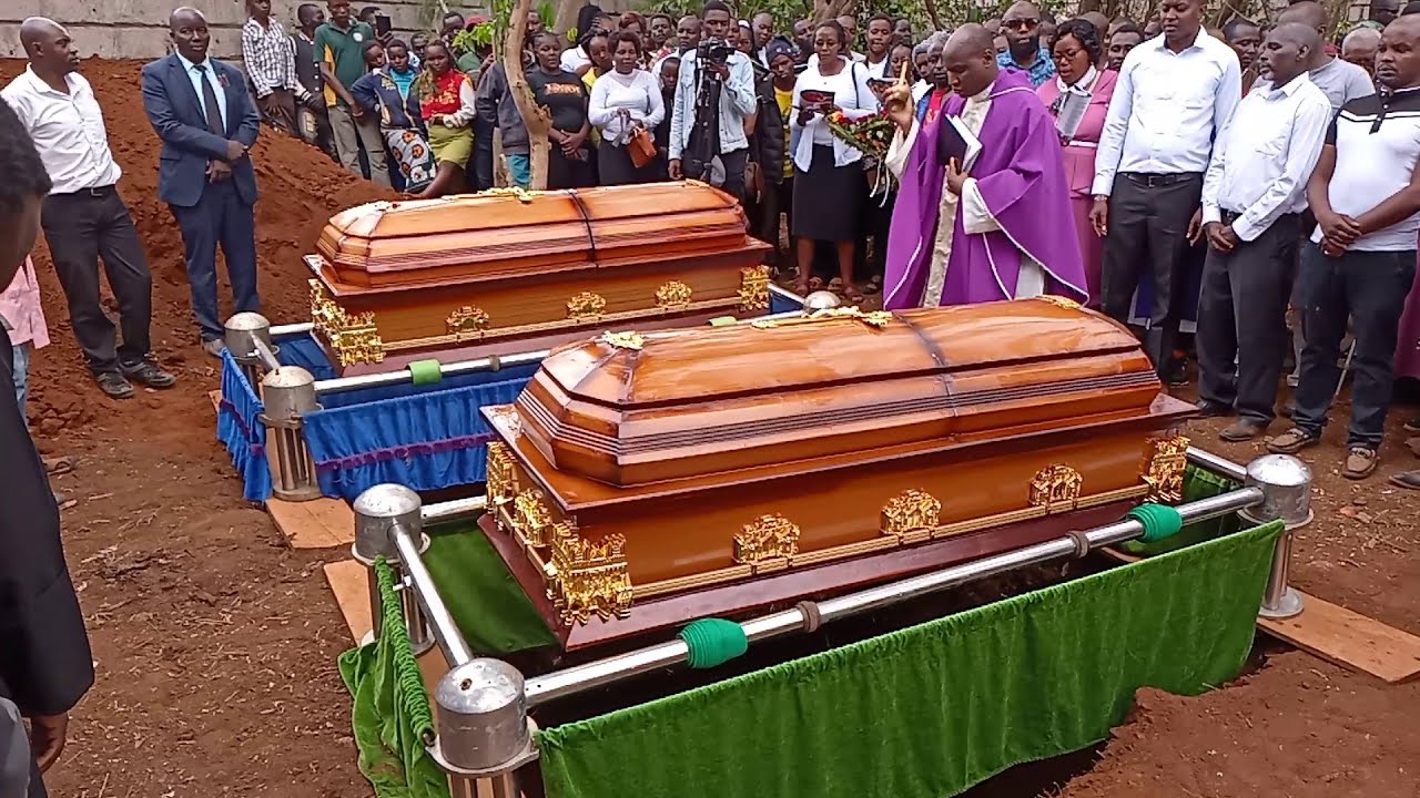 Grief as Slain Chuka University Architect & his Killer Wife are Buried in Giampampo Tharaka Nithi