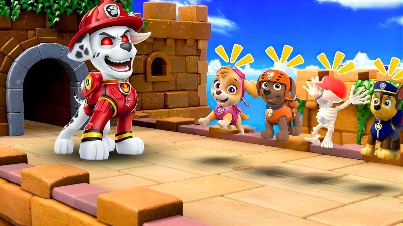 Super Mario Party Ultimate Minigame Showdown &ndash; Mario Skeleton vs Rubble vs Marshall vs Chase