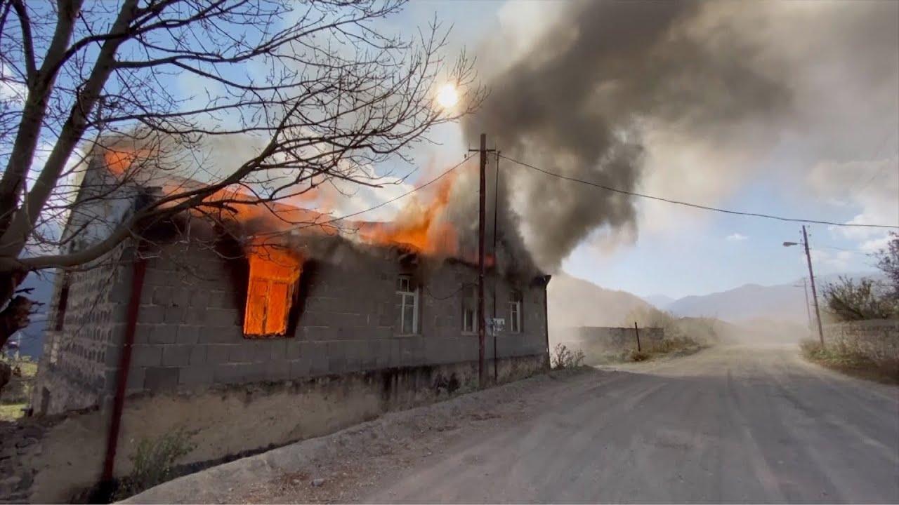 Kalbajar residents burn homes before Azerbaijan handover