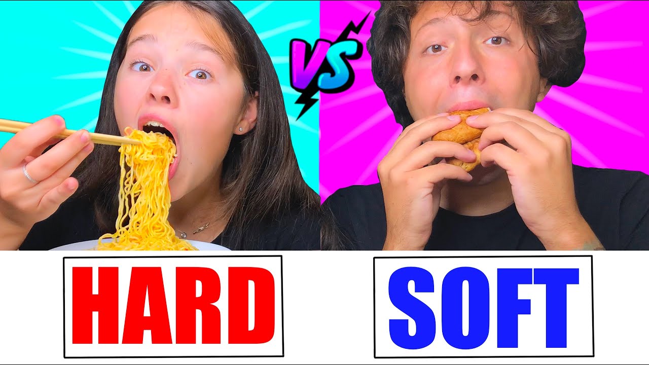 ASMR HARD VS SOFT FOOD CHALLENGE | MUKBANG EATING SOUNDS by Tati ASMR