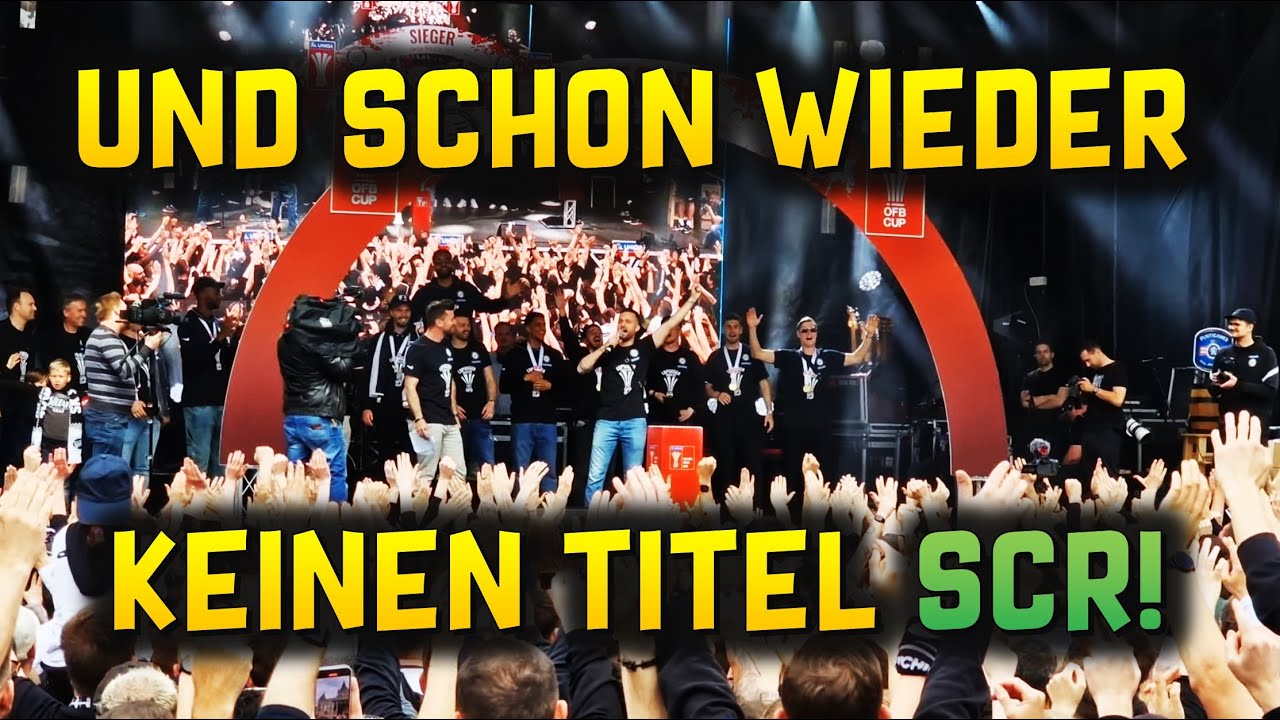 Und schon wieder keinen Titel SCR! | CUPSIEGER Feier Sturm Graz 2023 am Grazer Hauptplatz – Part 1