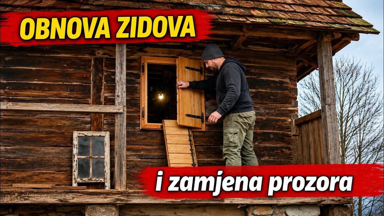 Velika razlika na staroj drvenoj kući – Ugradnja novih prozora