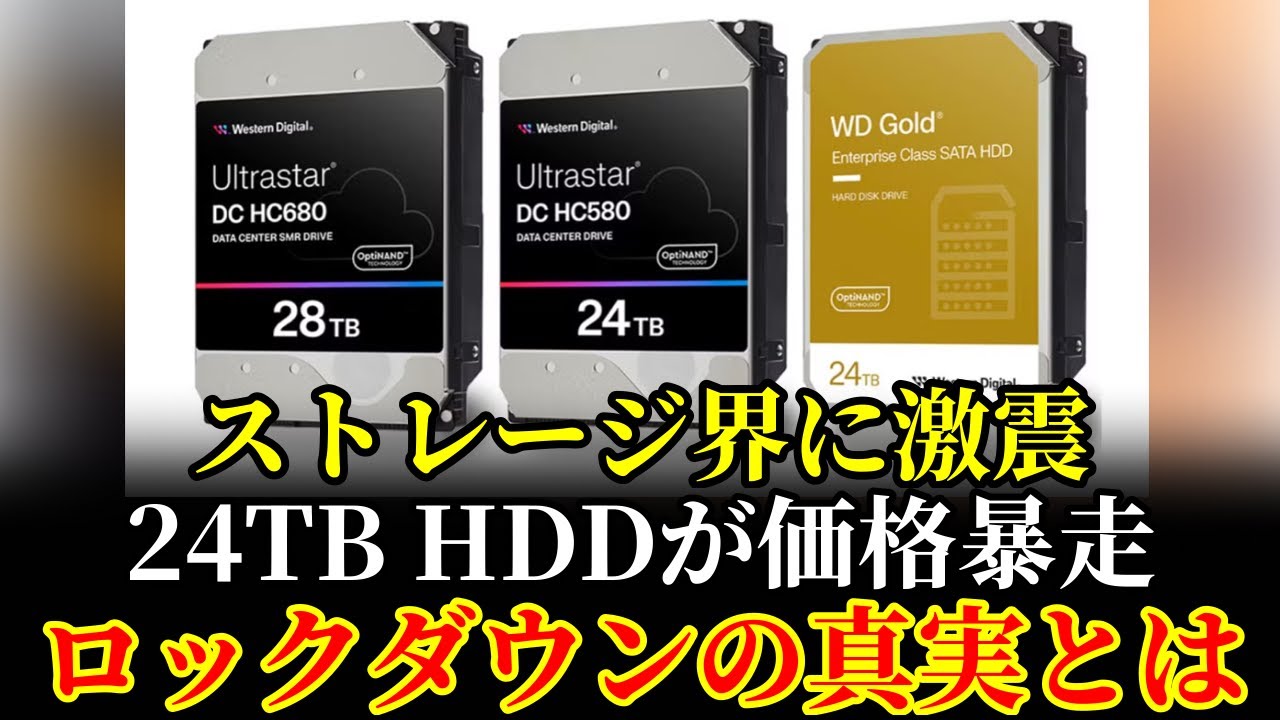 【衝撃】24TB HDDが価格爆発！80,000円超えの悪夢…これはもう