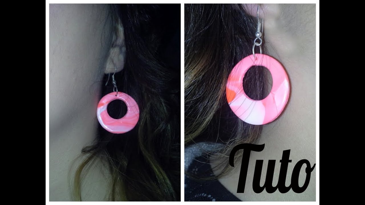 tuto fimo boucle d'oreille simple