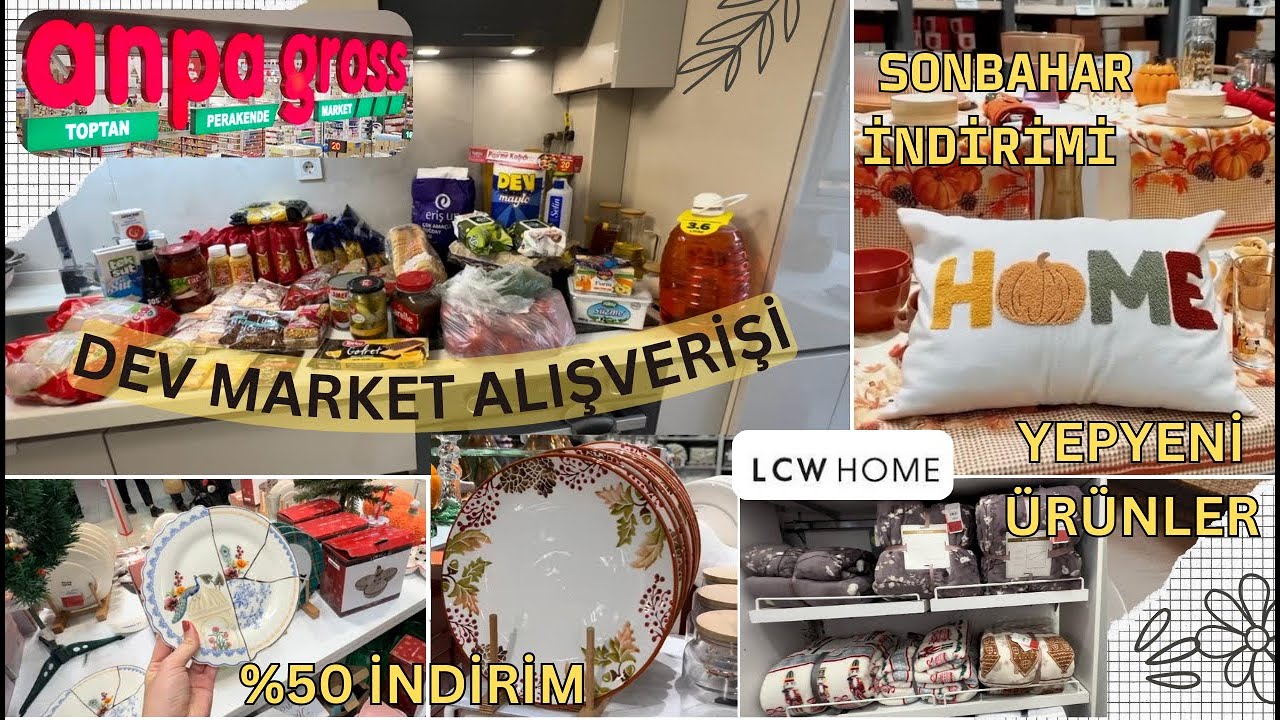 DEV MARKET ALIŞVERİŞİ❗️LCW HOME❗️%50 İNDİRİM ❗️SONBAHAR YEP YENİ ÜRÜNLER❗️VLOG