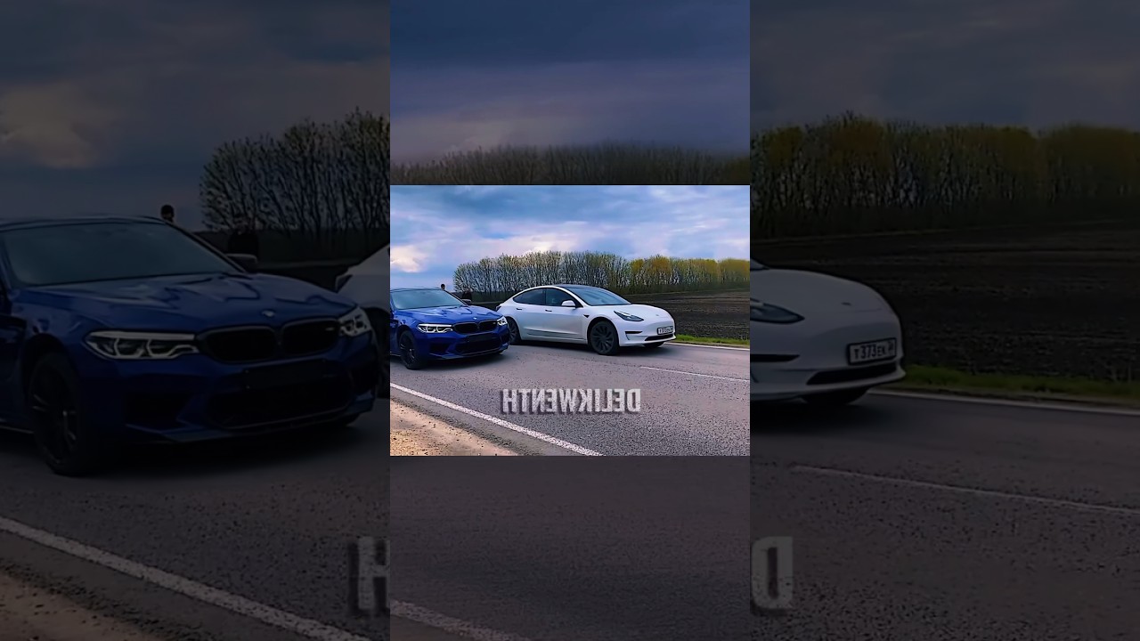 💀M5 Competition VS Tesla Model 3 Performance🥶 #dragrace #bmw #tesla