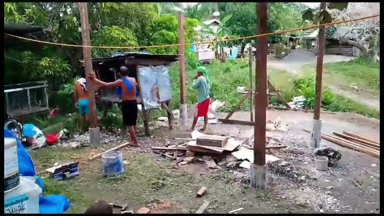 Bayanihan Sa Probinsya Namin,Pagawa Tayo Ng Kubo #bayanihan #probinsya #viral