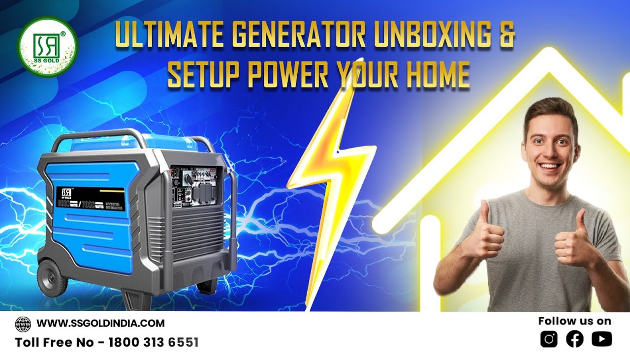 Ultimate Generator Unboxing & Setup | Best Portable Generator for Home Backup Power 2025 | SS GOLD