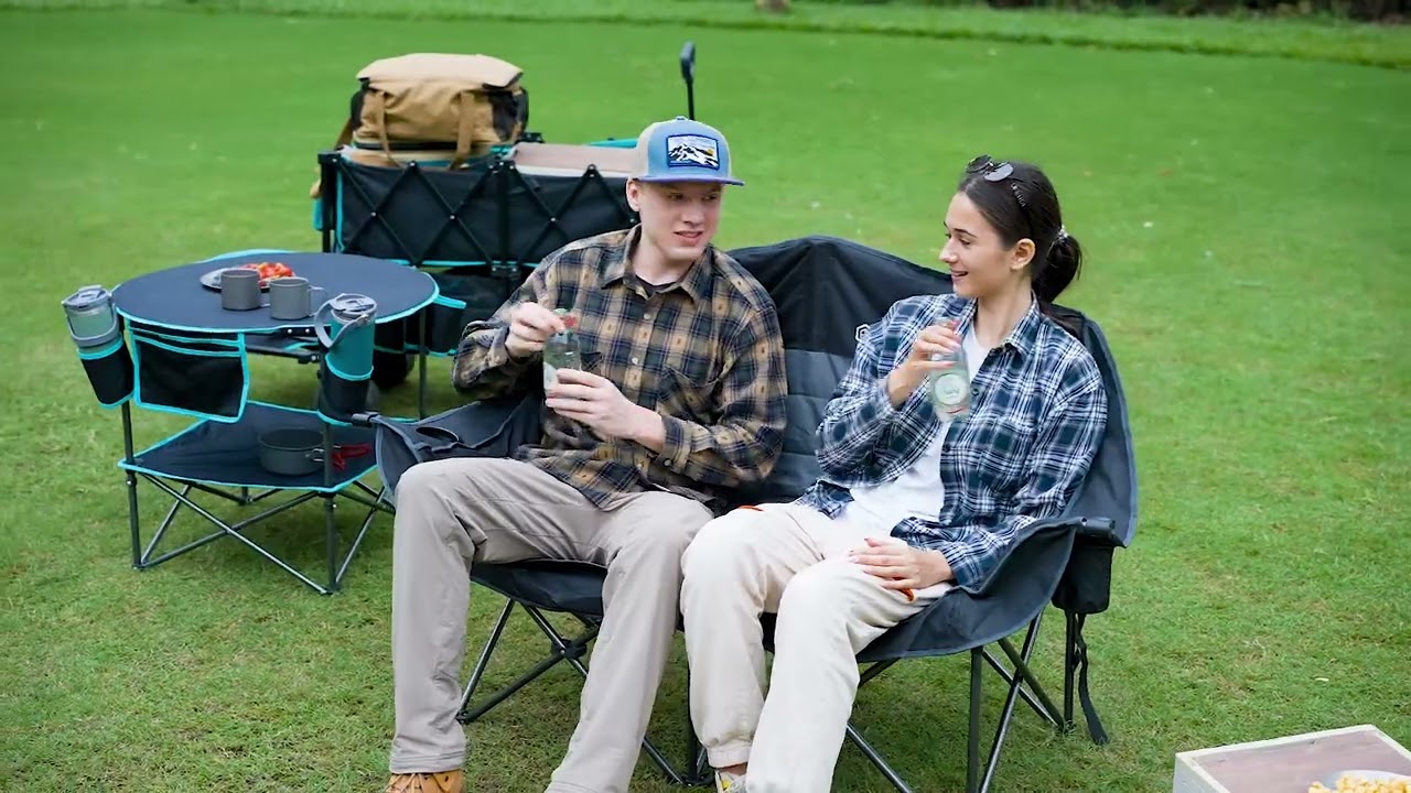880lb Capacity! FUNDANGO Horizon Bliss P2 Double Camping Loveseat 9C2639