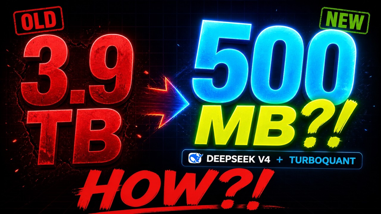 1M Context in 500MB?! DeepSeek V4 + TurboQuant Explained