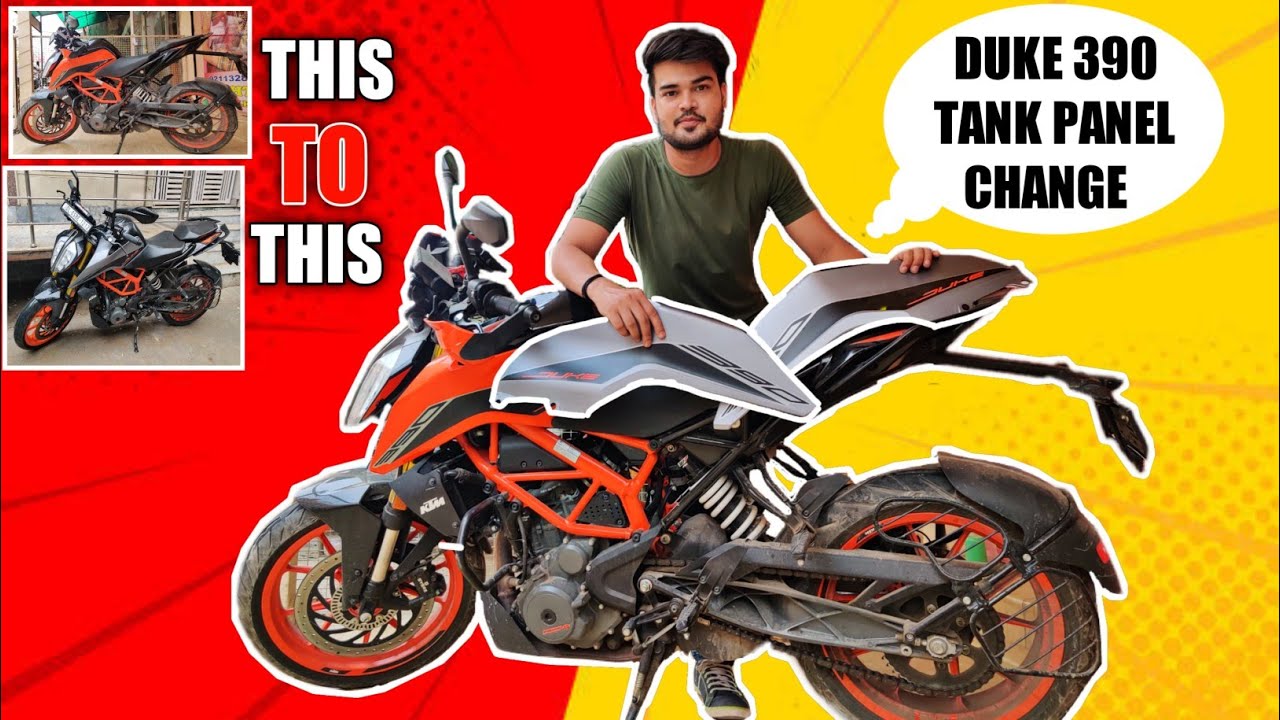 DUKE 390 TANK PANELS CHANGE | DUKE 390 TANK OPEN |DUKE 390 BS6 HOW TO OPEN TANK SIDE PANELS 😎