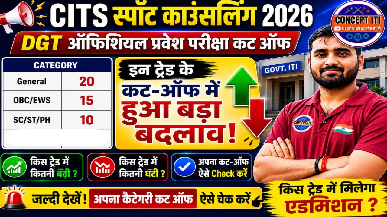CITS Spot Counselling 2026 || इन ट्रेड के कट - ऑफ में हुआ बड़ा बदलाव || #cits2026