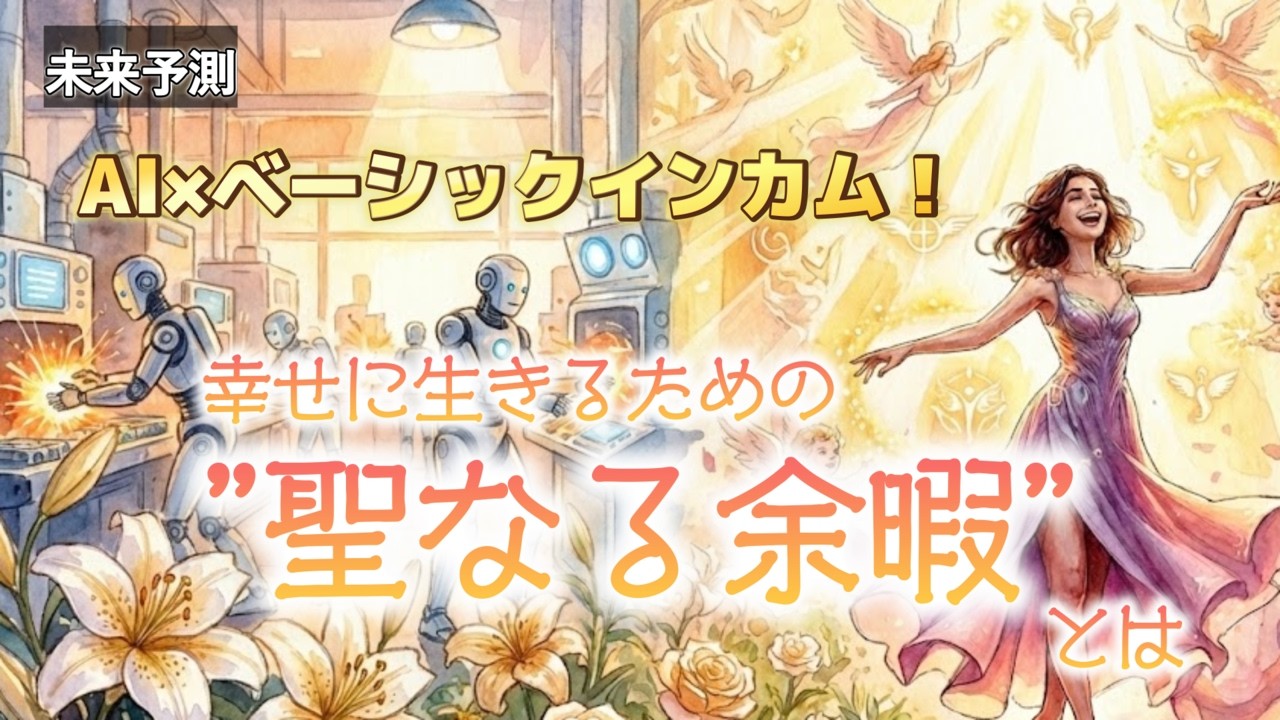 【未来予測】AI×ベーシックインカム！自由市民として幸せに生きるための”聖なる余暇”とは