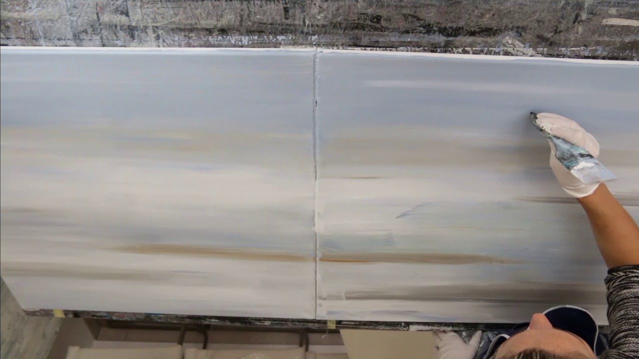 Abstract acrylic painting Demo - Abstrakte Kunst 