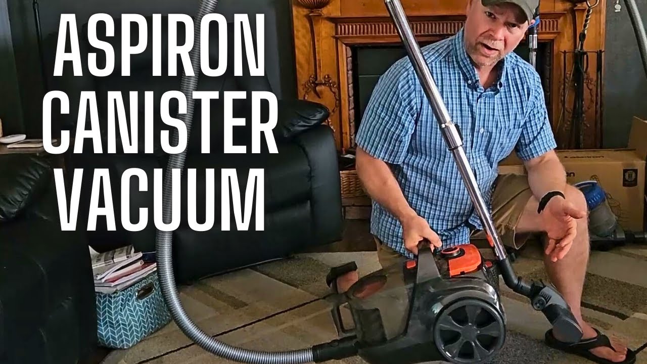 Aspiron Canister Vacuum Cleaner, 1200W Lightweight Bagless Vac