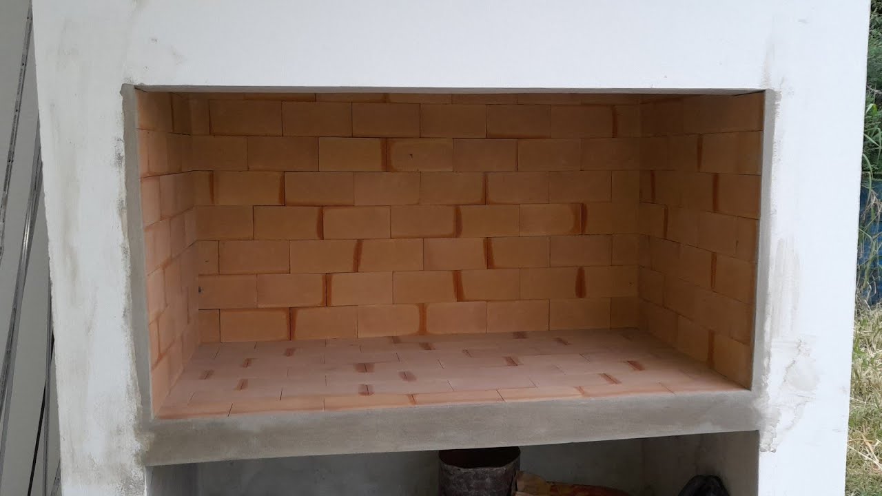 Colocación de Ladrillo Refractario en Asador #arte #contruccion #cocina #arquitectos