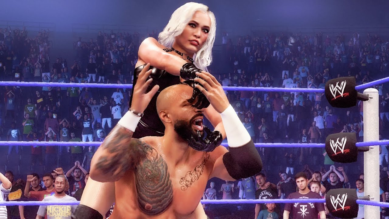 WWE 2K22: Scarlett Bordeaux vs Ricochet, intergender wrestling