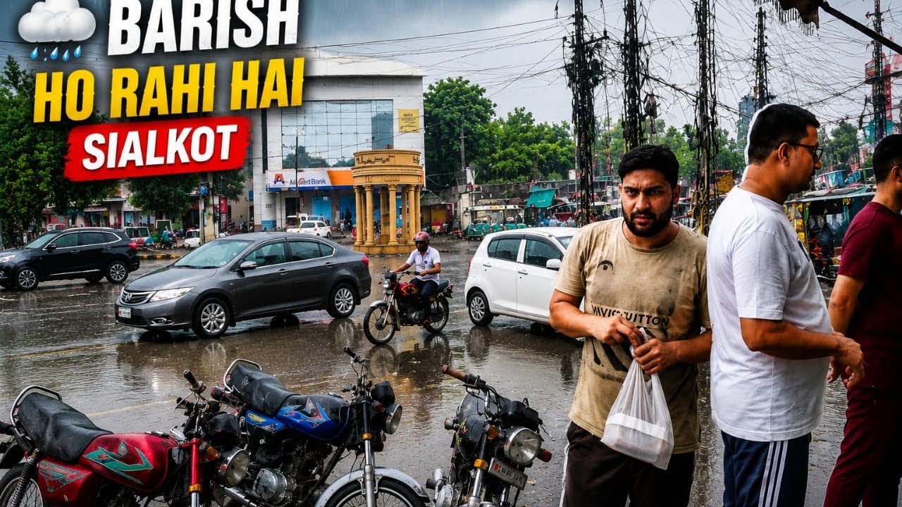 🌧️ Sialkot Rain Today | Heavy Monsoon Rain in Pakistan | Beautiful Rain Vlog 2026