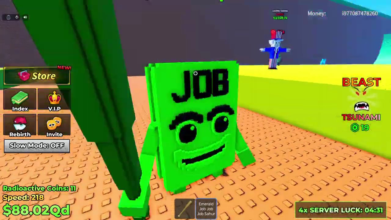 Roblox Escape Tsunami for Brainrot admin abuse  GamePlay 5