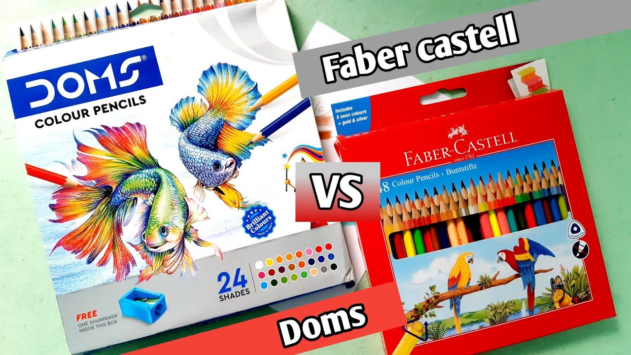 Doms colour pencil VS faber castell colour pencil set