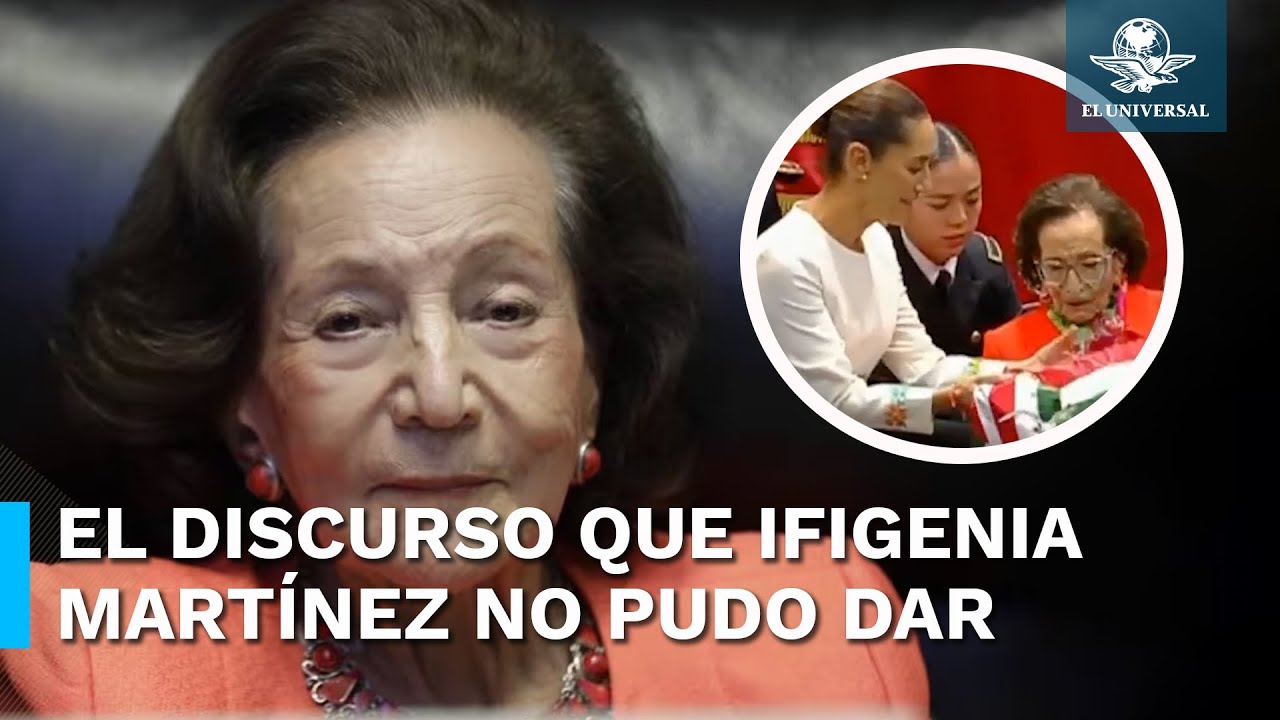 Ifigenia Martínez no pudo dar el discurso que preparó para la toma de protesta de Claudia Sheinbaum