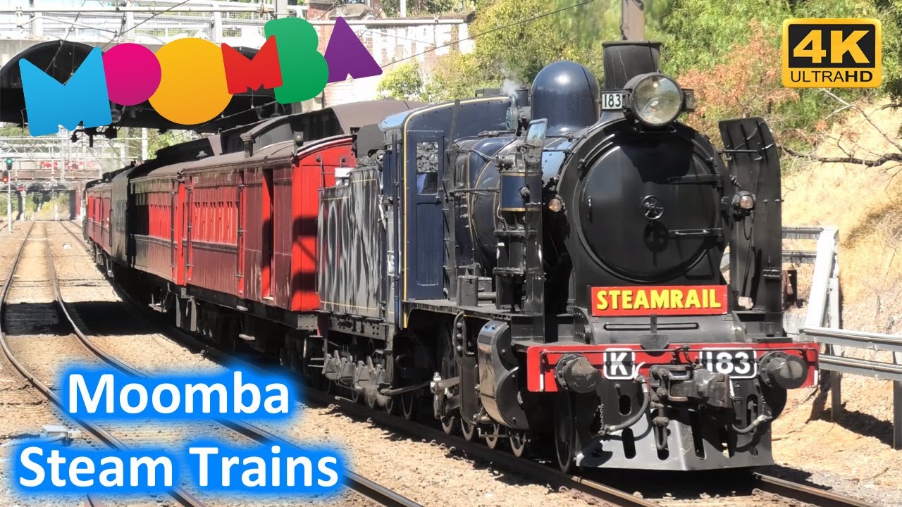 First Steam Trains of 2025; Steamrail Moomba Festival Shuttles A2 986 & K183 [4K]