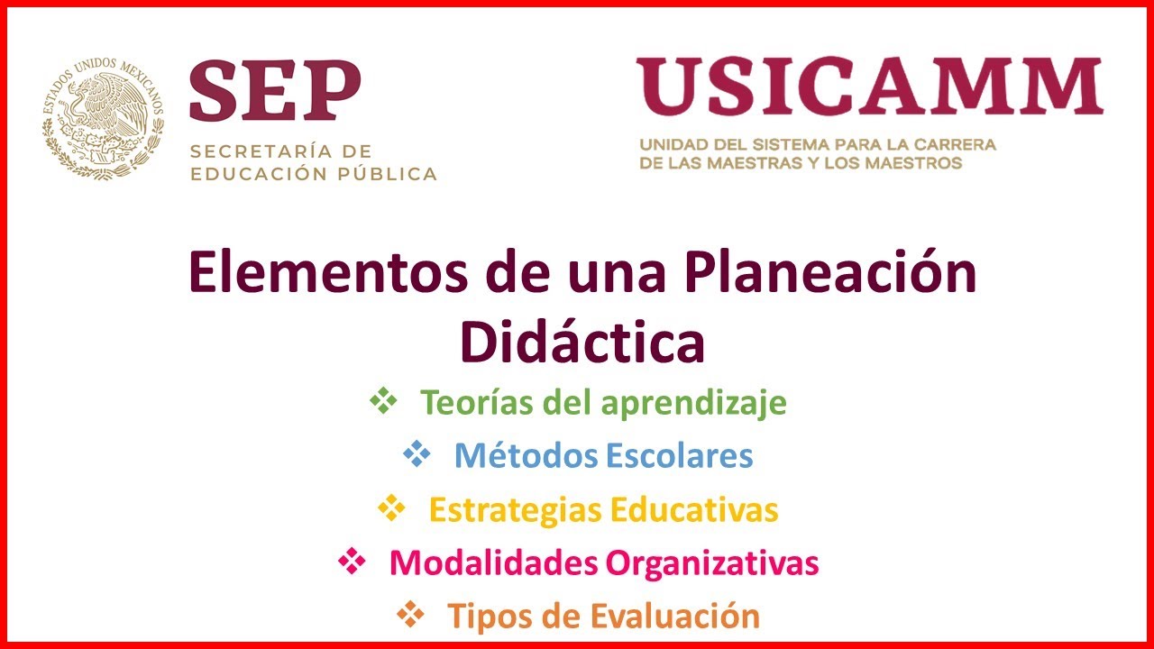 🙋‍♂️📋🙋‍♀️Elementos de la PLANEACIÓN DIDÁCTICA👩‍🏫👨‍🏫