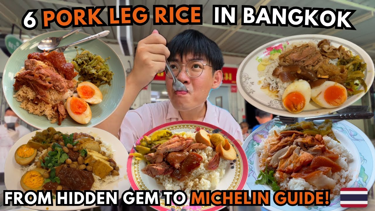 I Tried 6 Pork Leg Rice in Bangkok And This One Make Me Miss My Mom 🇹🇭