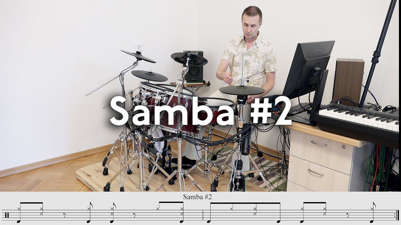 Samba #2 Groove on Drumset for Fast Tempo
