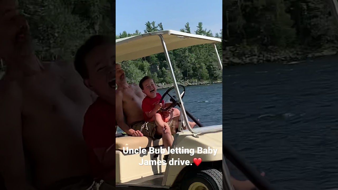 Uncle Bub letting baby James drive