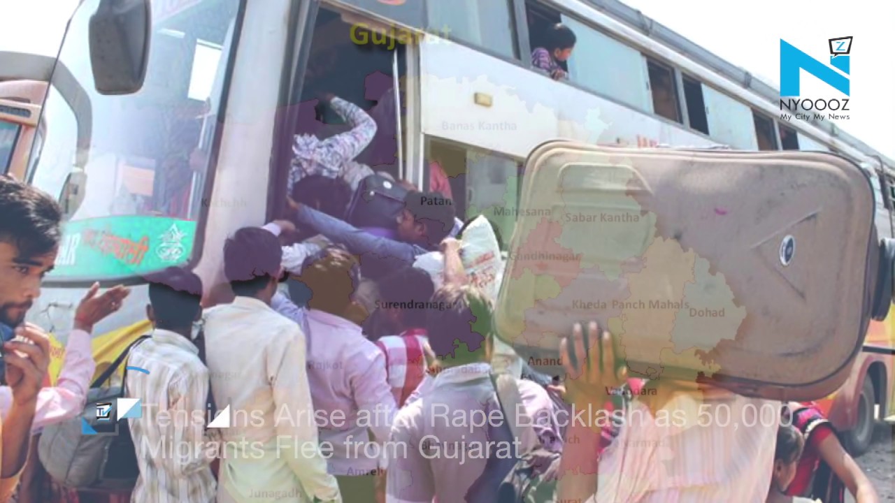 Gujarat Tensions rise after Rape Backlash as 50,000 North Indian Migrants Flee from state