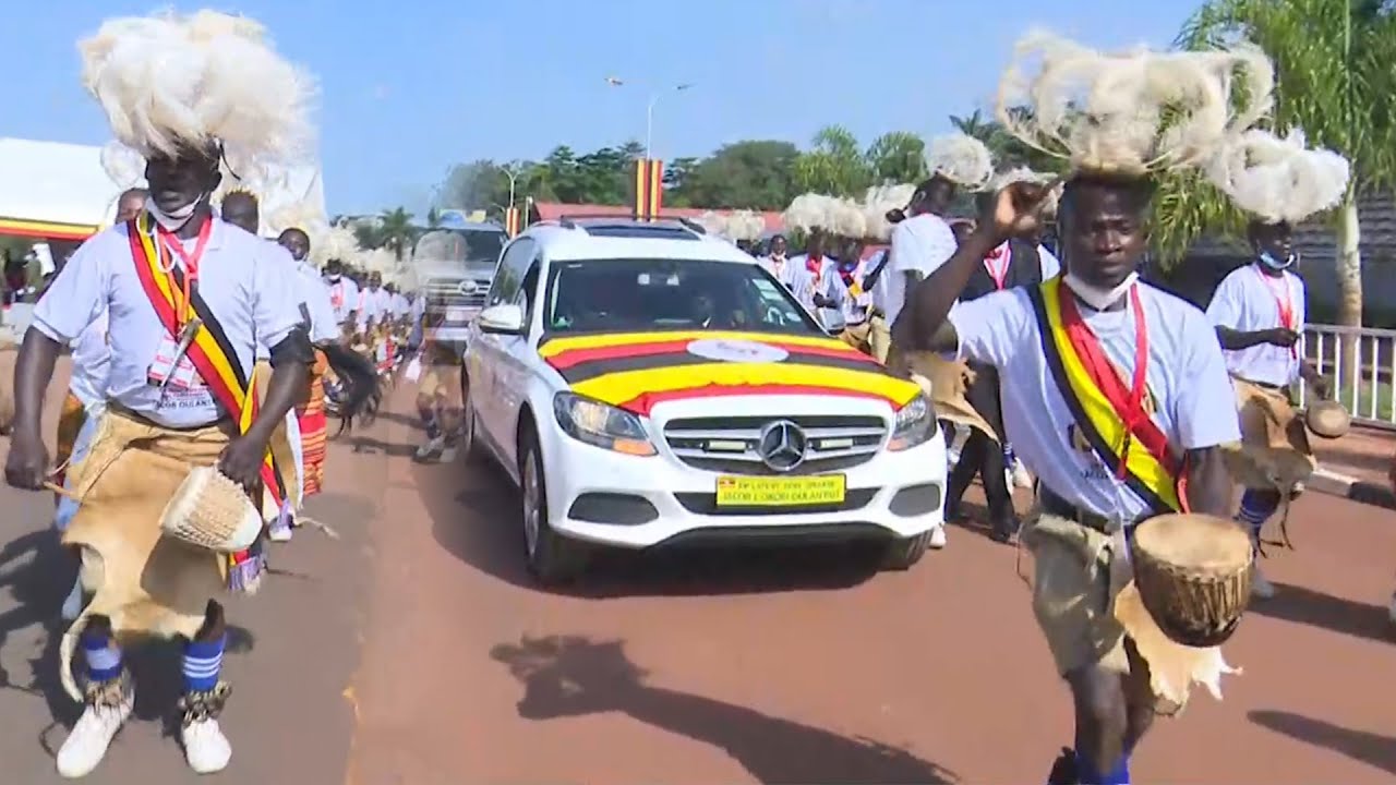 The Ugandan Acholi Bwola dance at Jacob Oulanyah's farewell