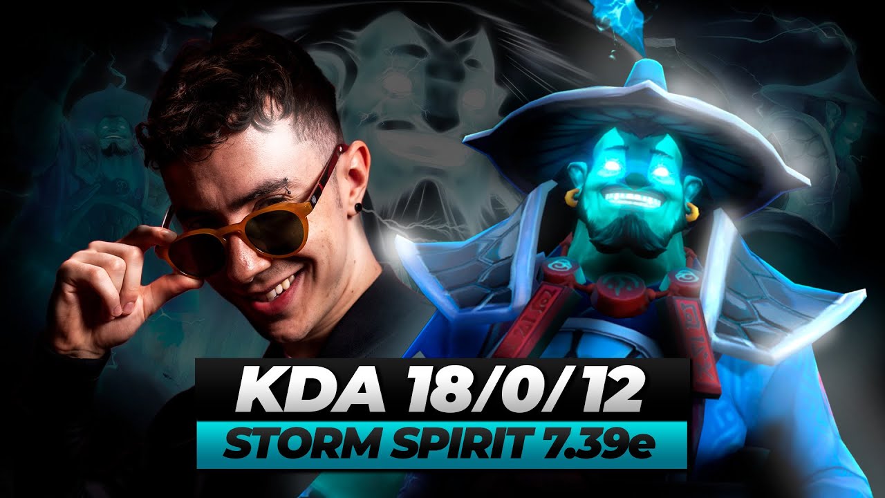 RAMPAGE: 18 KILLS STORM SPIRIT GAMEPLAY - Patch 7.39e