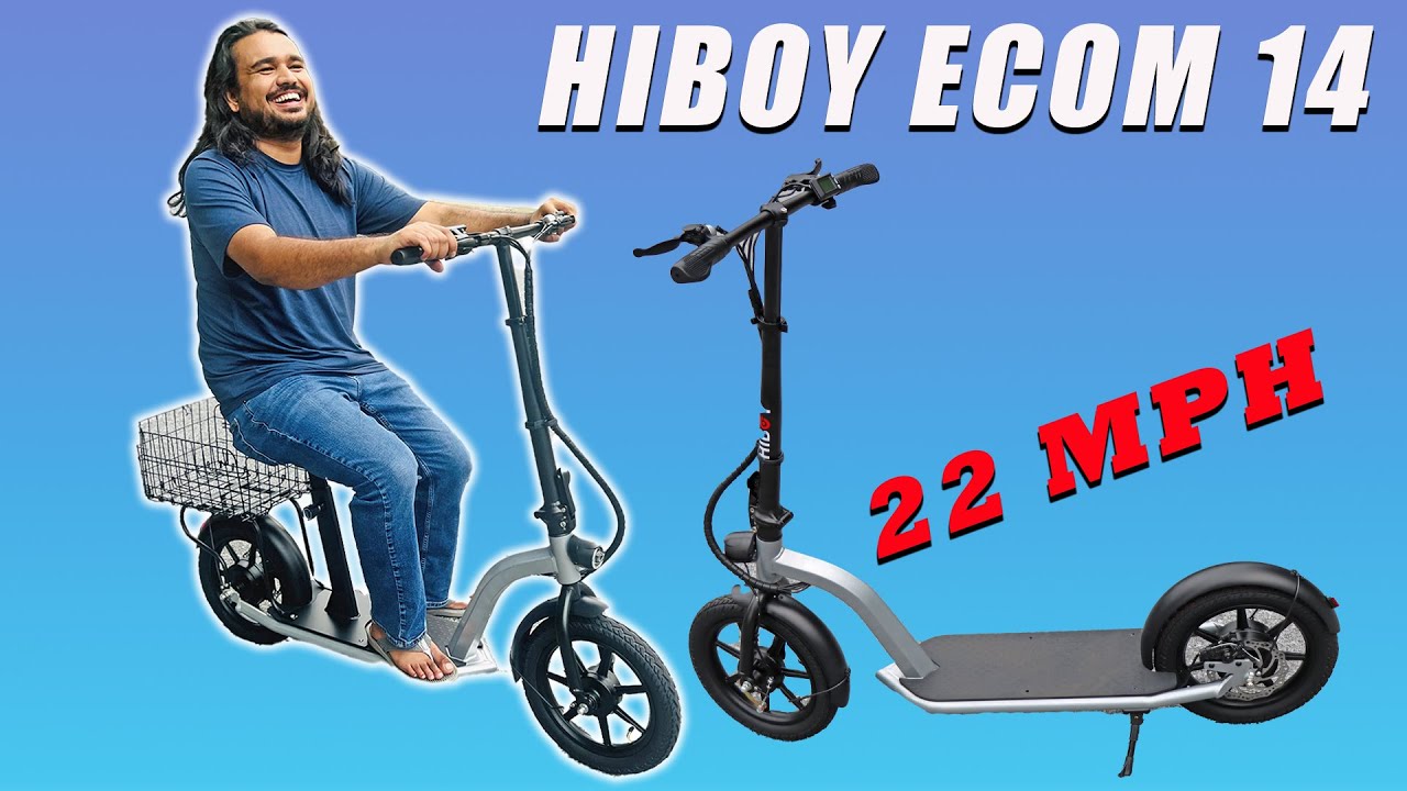 Hiboy Ecom 14 - 22 MPH Seated Electric Scooter With Basket (E-Scooter For Adults 2022 New Release)