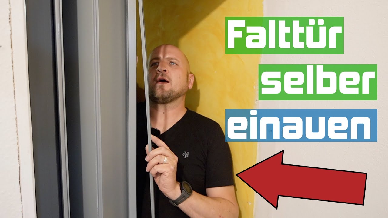Faltt&uuml;r Schiebet&uuml;r Einbauanleitung / Faltt&uuml;r im T&uuml;rrahmen einbauen