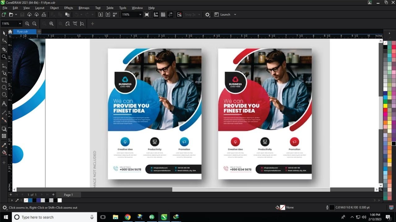 Как создать шаблон дизайна флаера в Coreldraw — Ахсан Сабри