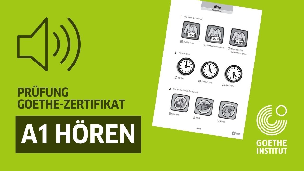 Goethe-Zertifikat A1: Start Deutsch 1 – Prüfungsteil Hören mit Lösungen | German A1 listening test