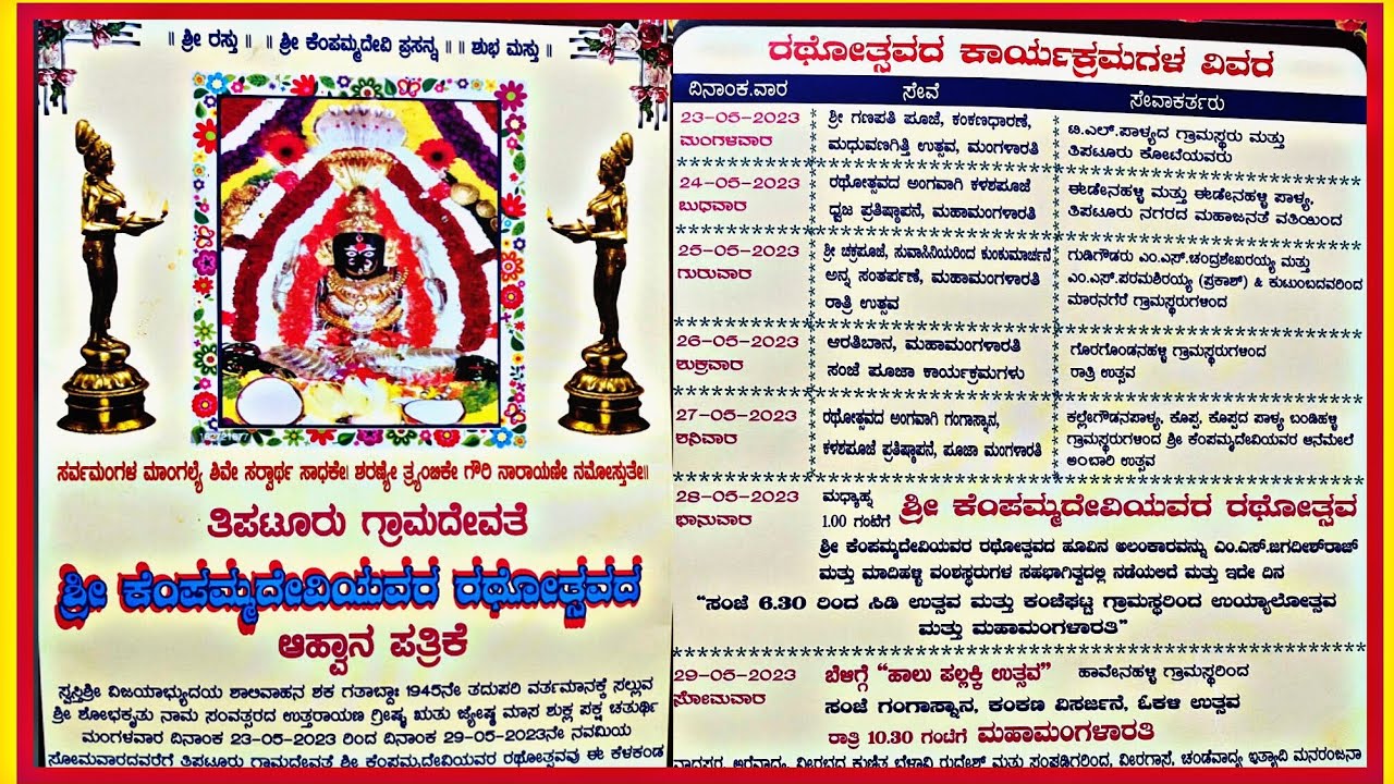 ತಿಪಟೂರು ಶ್ರೀ ಕೆಂಪಮ್ಮ ದೇವಿಯವರ ಜಾತ್ರಾ ಮಹೋತ್ಸವ ಪೂರ್ವಭಾವಿ ಸಿದ್ಧತೆಗಳು | Tipturamma Jatre | Chikkamma Devi