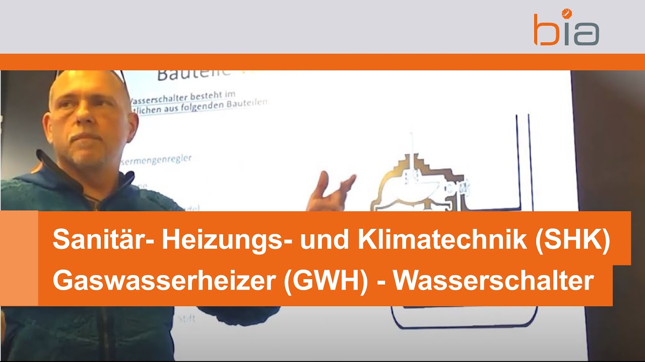 Sanitär- Heizungs- und Klimatechnik (SHK): Gaswasserheizer (GWH) - Wasserschalter