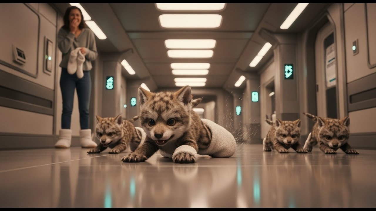 The Predator Cubs Found Her Soft Socks — Now They Slide Down Hallways for Fun”