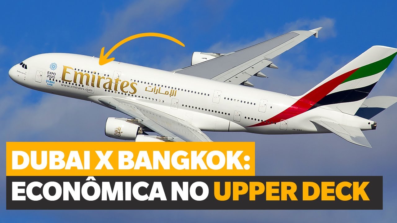 A EMIRATES NÃO É MAIS A MESMA! Voando de DUBAI para BANGKOK na TAILÂNDIA na classe econômica do A380
