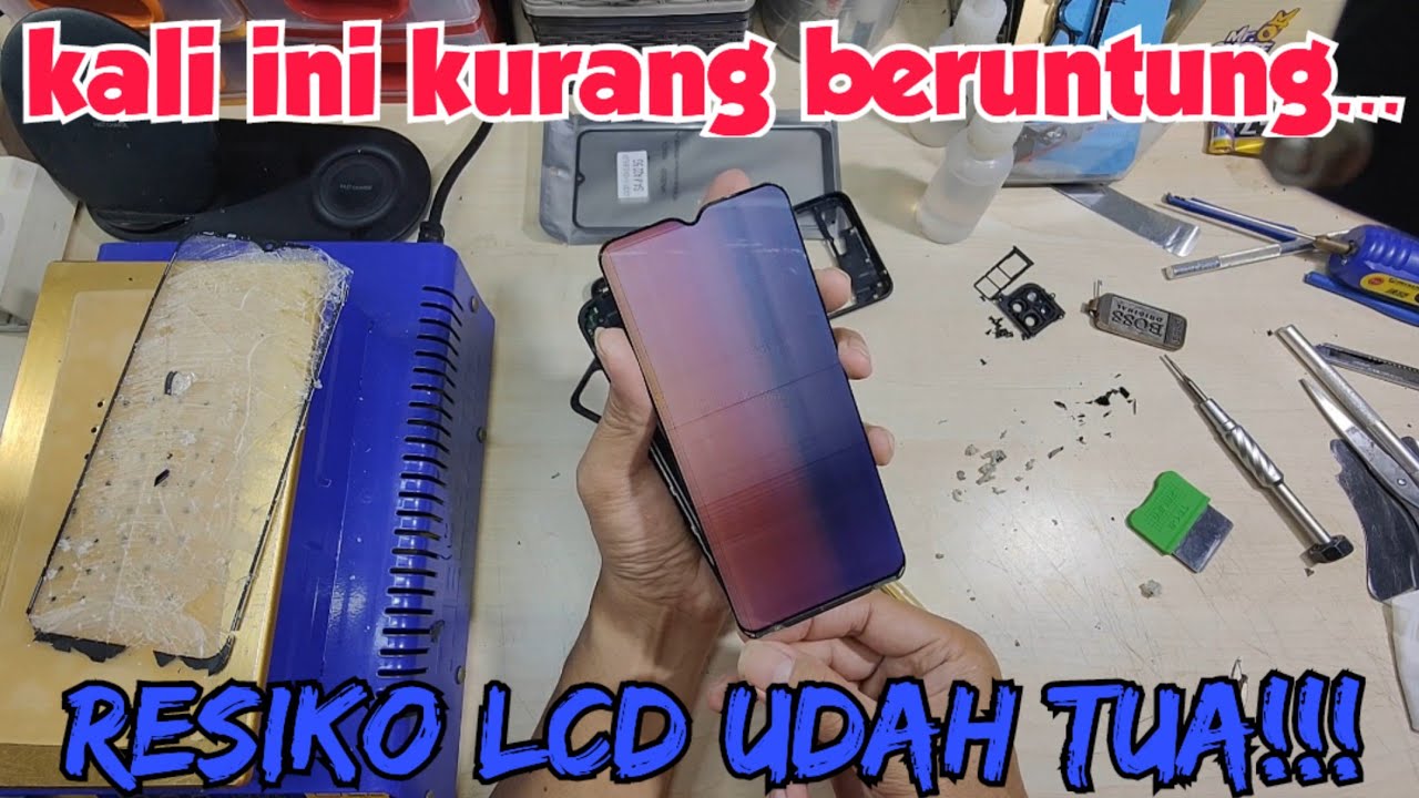 repair / mengganti kaca lcd samsung A22 5g...berujung dengan menggantinya