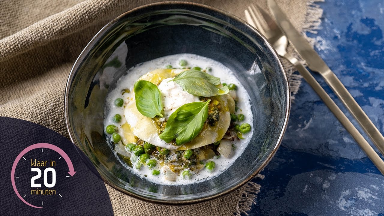 Open ravioli met pistachepesto | Klaar in 20 minuten