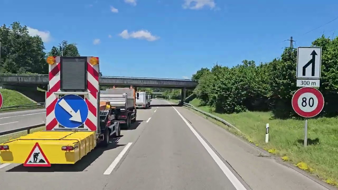456 4K POV Real Truck Driving MAN  520 Switzerland Weinfelden to Italy Coma pt1