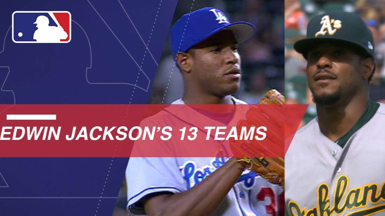 Edwin Jackson ties for MLB's biggest journeyman