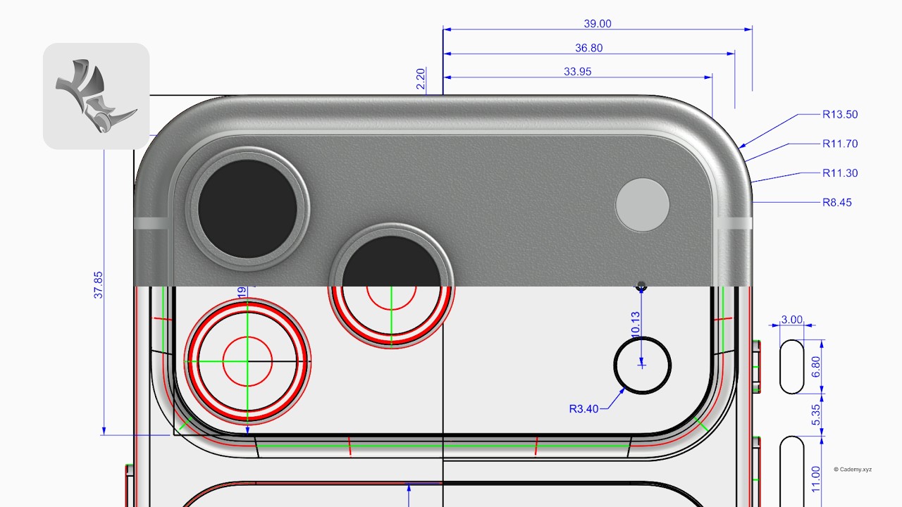 How Apple-Style Fillets Are Made | iPhone 17 Pro Modeling in Rhino