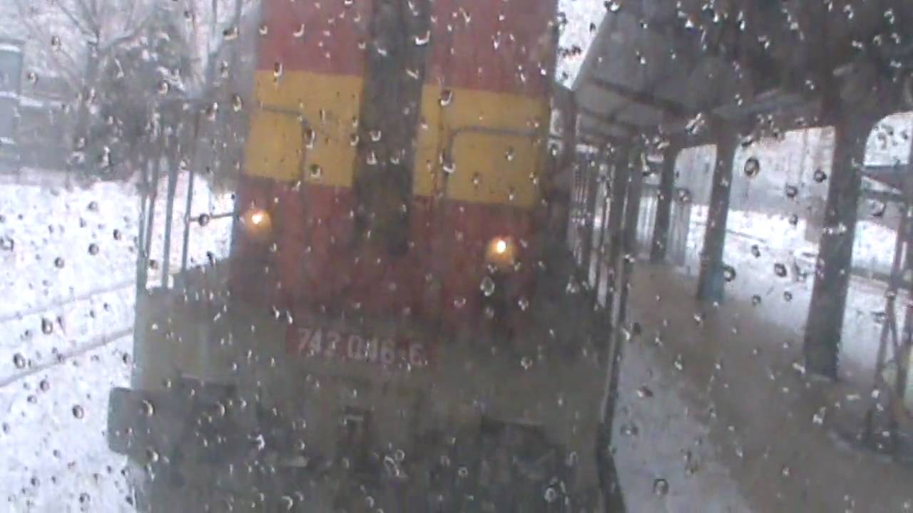 Lokomotiva 742 046-6 ve Valašském Meziříčí a Kroměříži 13.1.2010