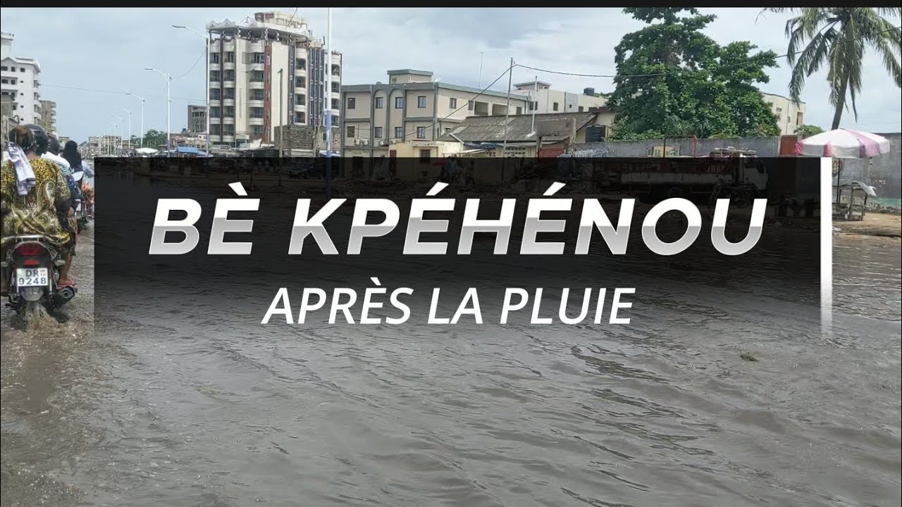 LOMÉ | BÈ KPÉHÉNOU Inondation sur la route après la pluie